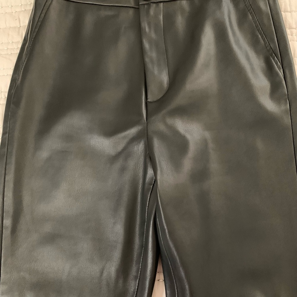 Zara Black “pleather” pants - Size Small